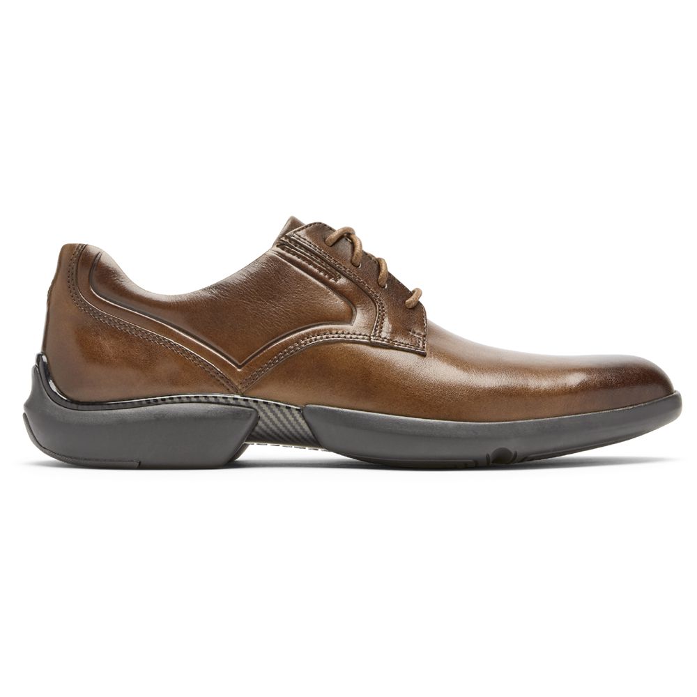 Rockport Canada Total Motion Advance Plain Toe - Mens Oxfords Cognac (PWH657910)